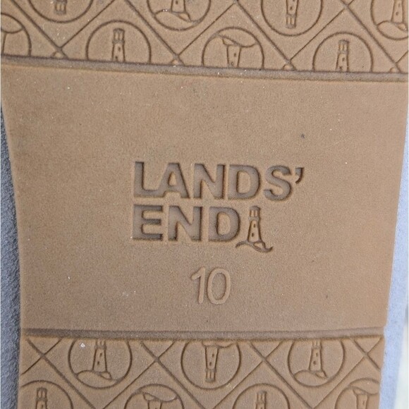 Lands End Women's Fuzzy Lined Suede Moccasin Slippers - Picture 8 of 10